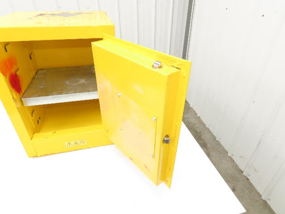 Durham 1004M-50 Yellow Flammable Cabinet 4 Gallon Capacity One Shelf