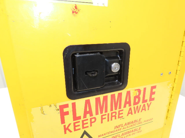 Durham 1004M-50 Yellow Flammable Cabinet 4 Gallon Capacity One Shelf