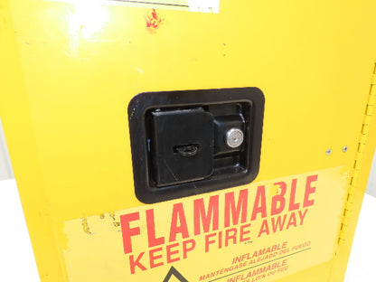 Durham 1004M-50 Yellow Flammable Cabinet 4 Gallon Capacity One Shelf