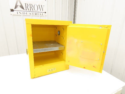 Durham 1004M-50 Yellow Flammable Cabinet 4 Gallon Capacity One Shelf
