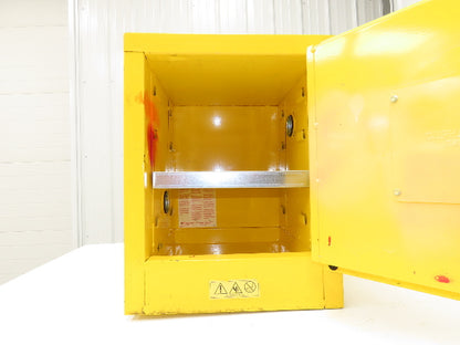 Durham 1004M-50 Yellow Flammable Cabinet 4 Gallon Capacity One Shelf