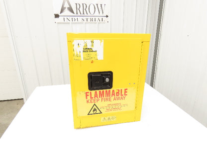 Durham 1004M-50 Yellow Flammable Cabinet 4 Gallon Capacity One Shelf