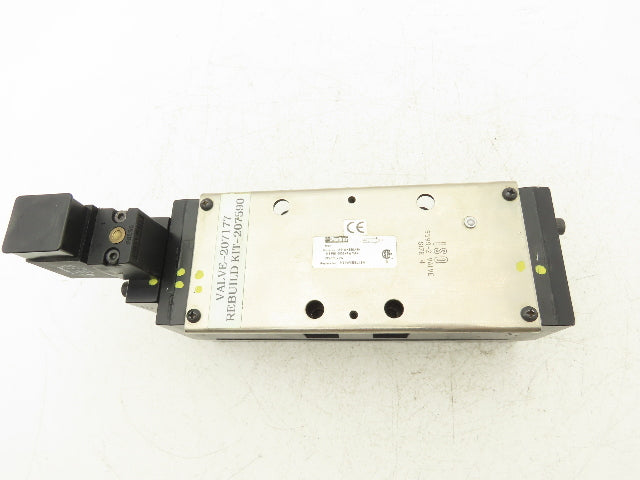 Parker H41WXBBL49A Pneumatic Air Single Solenoid 2-Position Valve 24VDC 145PSI