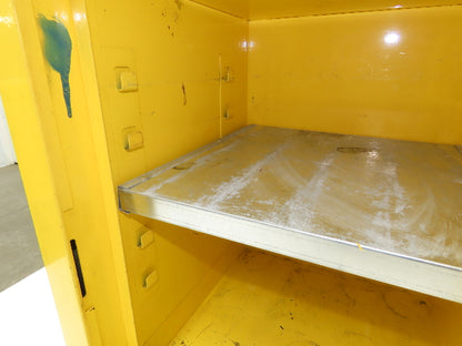 Justrite 25040 Yellow Flammable Cabinet 4 Gallon Capacity Single Shelf