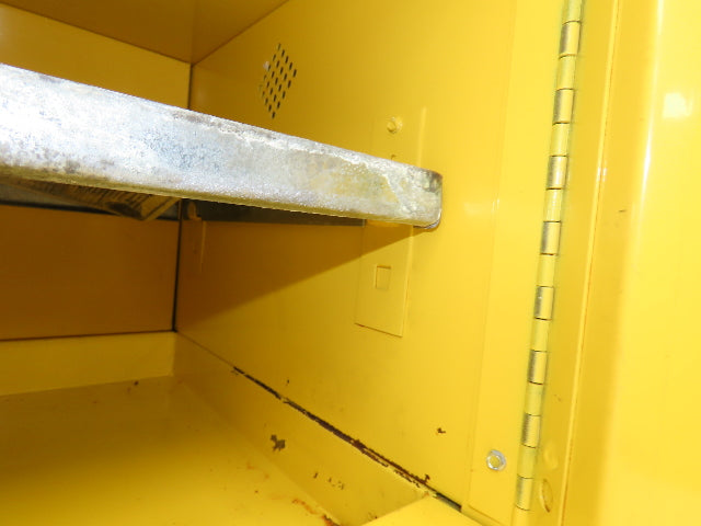 Eagle 1901 Yellow Flammable Cabinet 2 Gallon Capacity Single Shelf