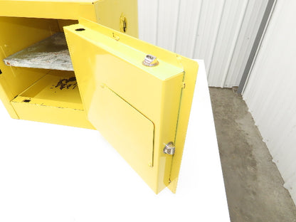 Eagle 1901 Yellow Flammable Cabinet 2 Gallon Capacity Single Shelf