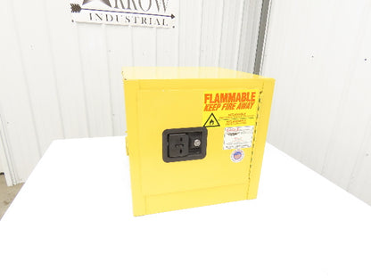 Eagle 1901 Yellow Flammable Cabinet 2 Gallon Capacity Single Shelf