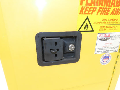 Eagle 1901 Yellow Flammable Cabinet 2 Gallon Capacity Single Shelf