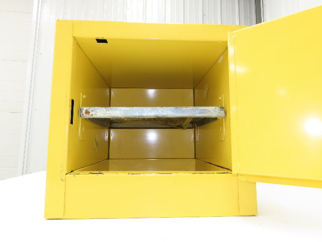 Eagle 1901 Yellow Flammable Cabinet 2 Gallon Capacity Single Shelf