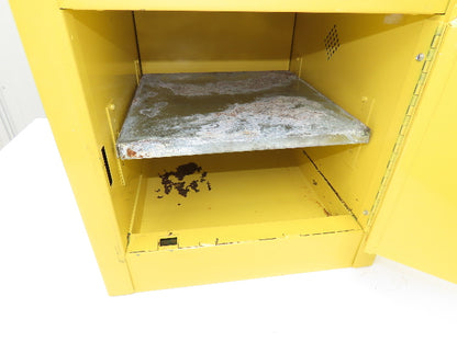 Eagle 1901 Yellow Flammable Cabinet 2 Gallon Capacity Single Shelf