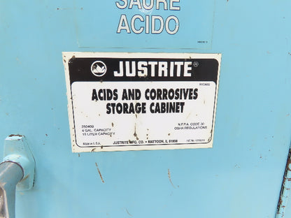 Justrite 25042B Acid Corrosives Flammable Safety Cabinet 4 gal/15 lt Shelf