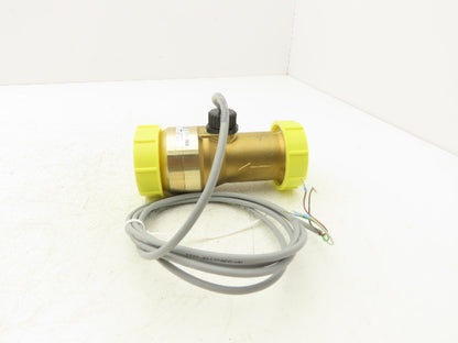 Sika VT4025MSHNP000F Turbine Flow Meter Sensor 10 Bar G1-1/4" 10-30VDC Brass