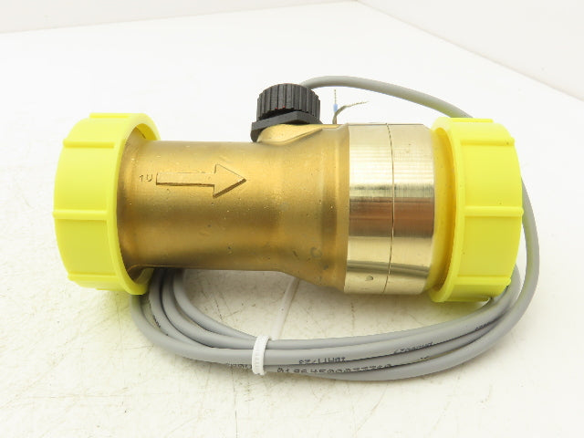 Sika VT4025MSHNP000F Turbine Flow Meter Sensor 10 Bar G1-1/4" 10-30VDC Brass