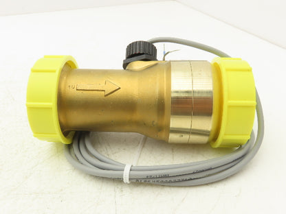 Sika VT4025MSHNP000F Turbine Flow Meter Sensor 10 Bar G1-1/4" 10-30VDC Brass
