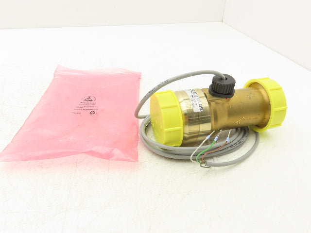 Sika VT4025MSHNP000F Turbine Flow Meter Sensor 10 Bar G1-1/4" 10-30VDC Brass