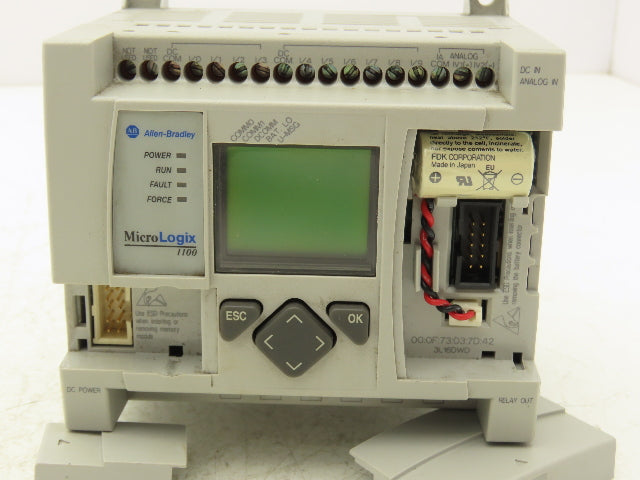 Allen Bradley 1763-L16DWD PLC MicroLogix 1100 16 Point Controller Ser B FW 11