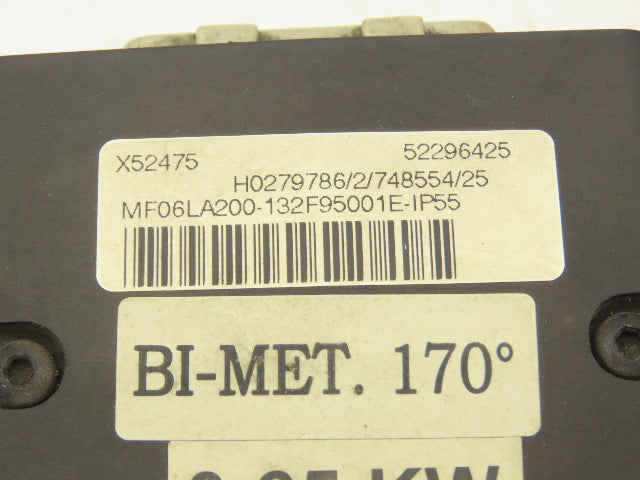 Konecrane MF06LA200-132F95001E-IP55 Walking/Travel  Motor 120 Hz 460V Helical Dr