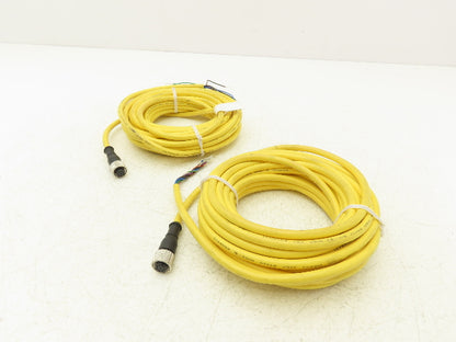 Banner QDE-825D Quick Disconnect Cable Cordset 8-Pin Female 22AWG 8M  Lot of 2
