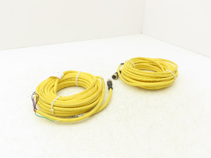 Banner QDE-825D Quick Disconnect Cable Cordset 8-Pin Female 22AWG 8M  Lot of 2