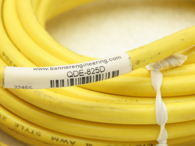 Banner QDE-825D Quick Disconnect Cable Cordset 8-Pin Female 22AWG 8M  Lot of 2