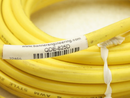 Banner QDE-825D Quick Disconnect Cable Cordset 8-Pin Female 22AWG 8M  Lot of 2