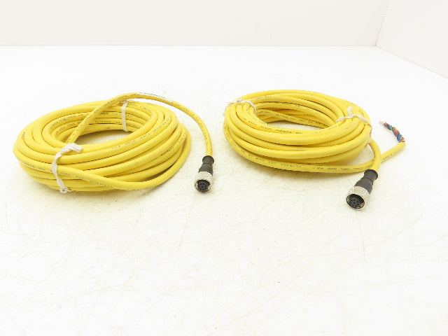 Banner QDE-825D Quick Disconnect Cable Cordset 8-Pin Female 22AWG 8M  Lot of 2