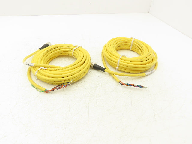 Banner QDE-825D Quick Disconnect Cable Cordset 8-Pin Female 22AWG 8M  Lot of 2