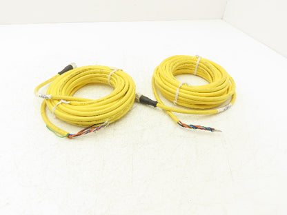 Banner QDE-825D Quick Disconnect Cable Cordset 8-Pin Female 22AWG 8M  Lot of 2