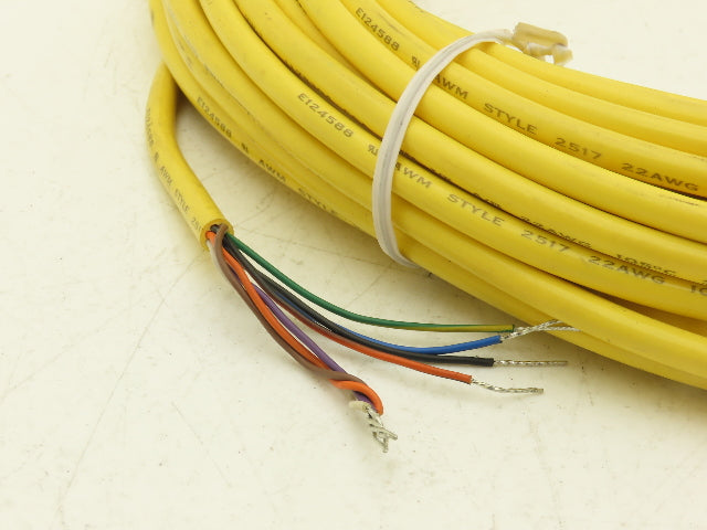 Banner QDE-8100D 8-Pin M12 Female Cordset 8x 22AWG 30.5 Meter Cable 100Ft