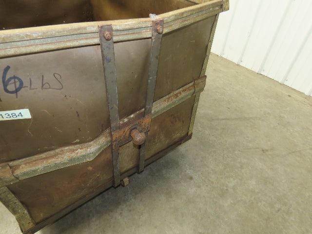 Vintage Tobacco Rolling Cart Factory Bin Steampunk Basket Storage Display Caster