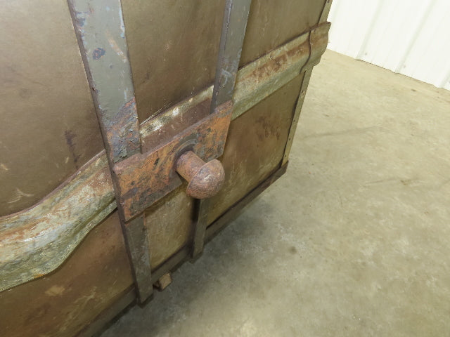 Vintage Tobacco Rolling Cart Factory Bin Steampunk Basket Storage Display Caster