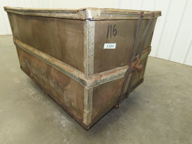 Vintage Tobacco Rolling Cart Factory Bin Steampunk Basket Storage Display Caster