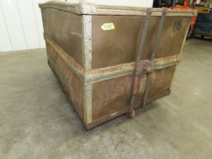 Vintage Tobacco Rolling Cart Factory Bin Steampunk Basket Storage Display Caster