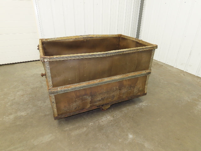 Vintage Tobacco Rolling Cart Factory Bin Steampunk Basket Storage Display Caster