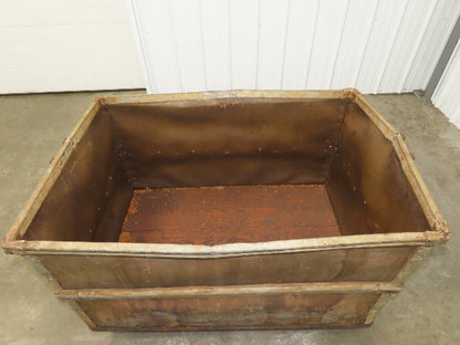Vintage Tobacco Rolling Cart Factory Bin Steampunk Basket Storage Display Caster
