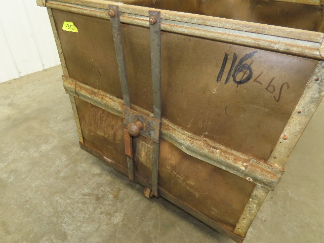 Vintage Tobacco Rolling Cart Factory Bin Steampunk Basket Storage Display Caster