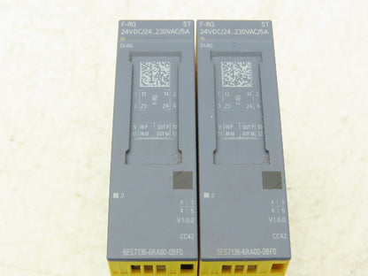 Siemens 6ES7 136-6RA00-0BF0 SIMATIC ET200SP 1RO Electronics Module Lot of 2