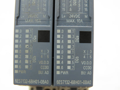 Siemens 6ES7 132-6BH01-0BA0 SIMATIC ET200SP DQ 16x Digital Output 24VDC Lot of 2