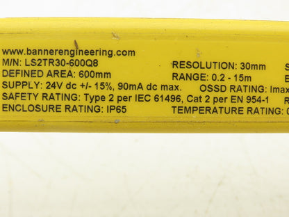 Banner EZ-SCREEN LP Safety Light Curtain Emitter/Receiver Set 600mm 24VDC IP65