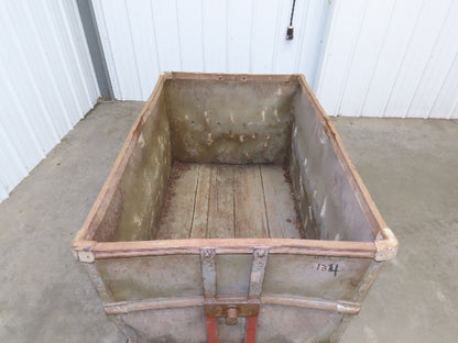Vintage Tobacco Rolling Cart Factory Bin Steampunk Basket Storage Sutliff