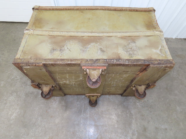 Vintage Tobacco Rolling Cart Factory Bin Steampunk Basket Storage Sutliff