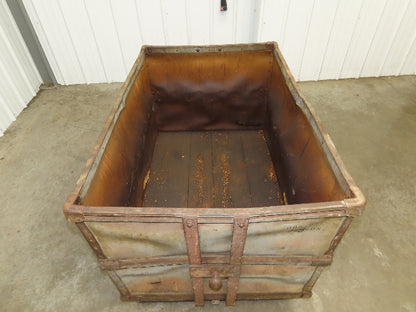 Vintage Tobacco Rolling Cart Factory Bin Steampunk Basket Storage Sutliff