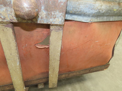 Vintage Tobacco Rolling Cart Factory Bin Steampunk Basket Storage Sutliff Red