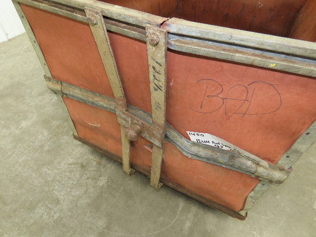 Vintage Tobacco Rolling Cart Factory Bin Steampunk Basket Storage Sutliff Red
