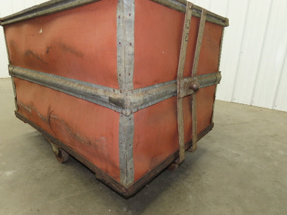 Vintage Tobacco Rolling Cart Factory Bin Steampunk Basket Storage Sutliff Red