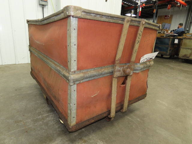 Vintage Tobacco Rolling Cart Factory Bin Steampunk Basket Storage Sutliff Red