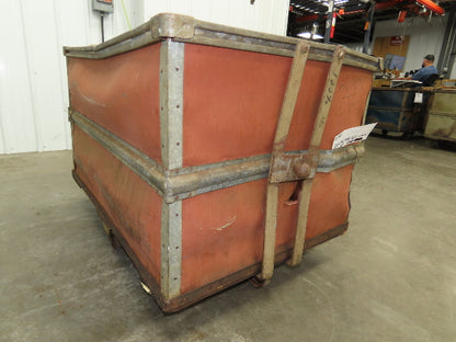 Vintage Tobacco Rolling Cart Factory Bin Steampunk Basket Storage Sutliff Red