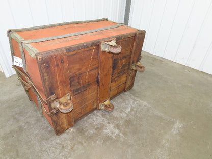 Vintage Tobacco Rolling Cart Factory Bin Steampunk Basket Storage Sutliff Red