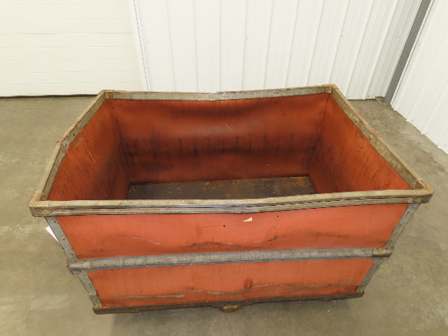 Vintage Tobacco Rolling Cart Factory Bin Steampunk Basket Storage Sutliff Red