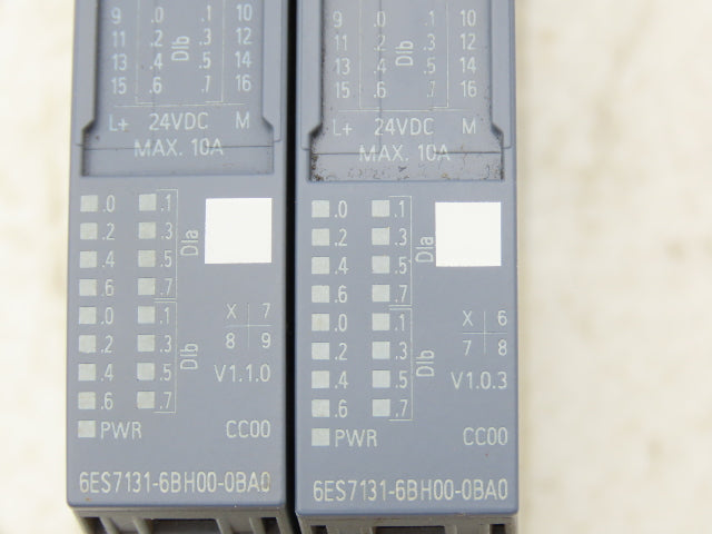 Siemens 6ES7 131-6BH00-0BA0 SIMATIC ET200SP Digital Input DI 16x 24VDC Lot of 2
